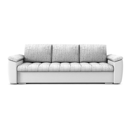 VEGAS III kinyitható kanapé  Világos szürke / fehér ökobőr