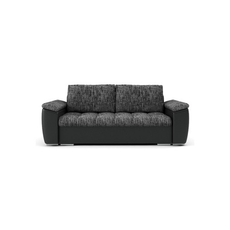 VEGAS II kinyitható kanapé Sötétszürke / fekete ökobőr