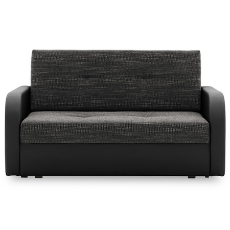 Szétnyitható kanapé FASO I 120 Fekete eko-bőr + Sötétszürke