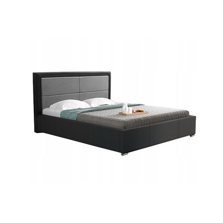 SIMONA kárpitozott ágy (fekete) 180x200 cm