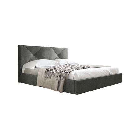 Kárpitozott ágy KARINO mérete 120x200 cm Sötét szürke