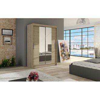 Nagy MIAMI II gardróbszekrény sonoma színben, szélessége 120 cm