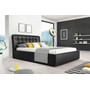 MALAGA kárpitozott ágy (fekete) 140x200cm