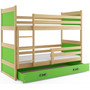Gyerek emeletes ágy RICO 200x90 cm Zöld Fenyő