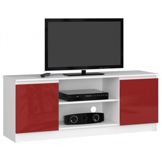 RTV K140 TV-asztal (fényes vörös/fehér)