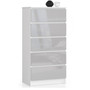 K60 5SZ komód, fényes metál/fehér