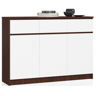 K140 3D3SZ komód, wenge / fehér színben