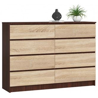 K140 8SZ komód, wenge / sonoma tölgy színben