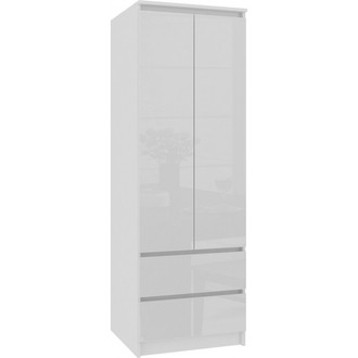 STAR S60 2D 2SZ gardróbszekrény – fényes fehér