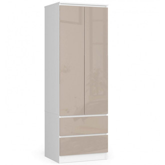 STAR S60 2D 2SZ gardróbszekrény - fényes cappuccino