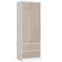 STAR S60 2D 2SZ gardróbszekrény - fényes cappuccino