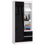 Polc R 80 cm CLP R11 fehér/fekete magasfényű