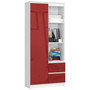 Polc R 80 cm CLP R11 fehér/piros magasfényű