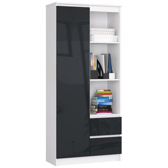 Polc R 80 cm CLP R11 fehér/grafit magasfényű