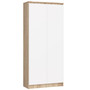 Polc R 80 cm CLP 4 ajtóval, 8 polccal, sonoma tölgy/fehér