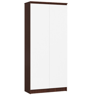 Polc R 80 cm CLP 2 ajtóval, 8 polccal, wenge/fehér