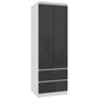 STAR S60 2D 2SZ gardróbszekrény – fényes grafit
