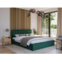 Kárpitozott ágy MOON mérete 140x200 cm Sötétzöld