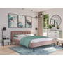 Kárpitozott ágy MILAN mérete 140x200 cm Világos rózsaszín