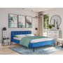 Kárpitozott ágy MILAN mérete 140x200 cm Kék