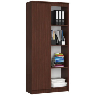 R 80 cm 1 ajtós 6 polcos wenge polc.