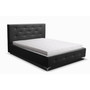 AGNES kárpitozott ágy (fekete)  160x200 cm