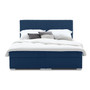 GRENLAND kárpitozott ágy rugós matraccal 160x200 cm Kék