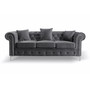 Roma Chesterfield III kanapé Világosszürke
