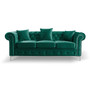 Roma Chesterfield III kinyitható kanapé Zöld