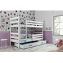Gyerek emeletes ágy ERYK 160x80 cm Rózsaszín Fenyő - galéria #1