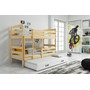 Gyerek emeletes ágy kihúzható ággyal ERYK 160x80 cm Kék Fehér - galéria #1