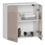 FIN W60 2D Fürdőszobai fali szekrény (cappuccino/fehér) - galéria #2