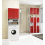 FIN W60 2D Fürdőszobai fali szekrény (piros/fehér) - galéria #2
