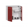 FIN W60 2D Fürdőszobai fali szekrény (piros/fehér) - galéria #1