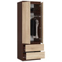 STAR S60 2D 2SZ szekrény - wenge/sonoma tölgy - galéria #1