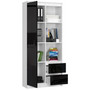 Polc R 80 cm CLP R11 fehér/fekete magasfényű - galéria #1