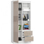 Polc R 80 cm CLP R11 fehér/cappuccino magasfényű - galéria #1