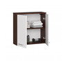 FIN W60 2D Fürdőszobai fali szekrény (wenge/fehér) - galéria #2