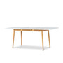 FRISK Összecsukható étkezőasztal 140 cm (fehér / tölgy) - galéria #2