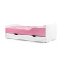 PABIS ágy matraccal és fiókkal - fehér/rózsaszín - galéria #2