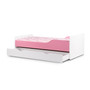 PABIS ágy matraccal és fiókkal - fehér/rózsaszín - galéria #1