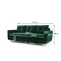 Nagyméretű szétnyitható kanapé MAWI Világos zöld - galéria #14