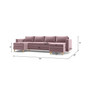 Szétnyitható kanapé LIVIO Rózsaszín - galéria #7