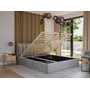 Kárpitozott ágy MOON mérete 140x200 cm Krém színű - galéria #5