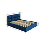 Kárpitozott ágy OTTO mérete 140x200 cm Kék - galéria #1