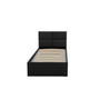 Kárpitozott ágy MONOS II matrac nélkül mérete 90x200 cm - Eco-bőr Fekete Eko-bőr - galéria #1