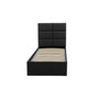 Kárpitozott ágy TORES II matrac nélkül mérete 90x200 cm - Eco-bőr Fekete Eko-bőr - galéria #1