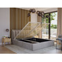 Kárpitozott ágy MOON mérete 90x200 cm Krém színű - galéria #5