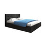 Kárpitozott ágy LAURA mérete 80x200 cm Fekete műbőr