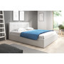 Kárpitozott ágy LAURA mérete 90x200 cm Fehér műbőr - galéria #2